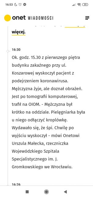 Koronawirus - zbiór przemyśleń w świetle ostatnich wydarzeń