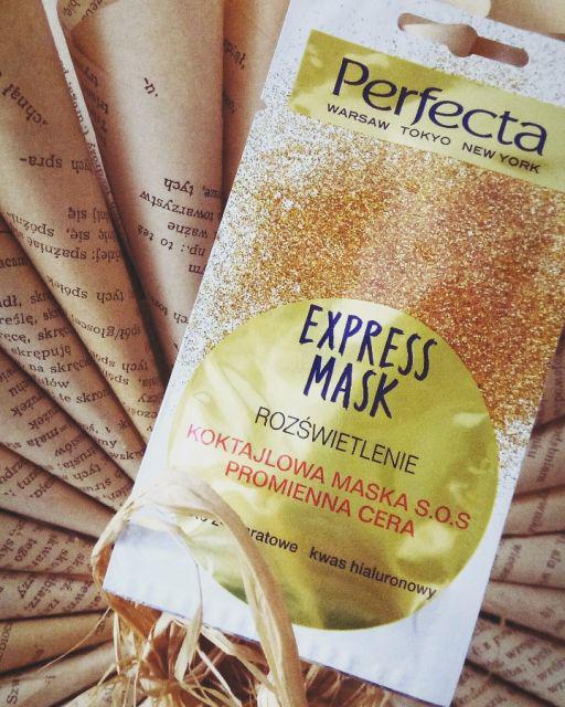 Perfecta Express Mask, Rozświetlenie, Koktajlowa maska S.O.S, Promienna cera