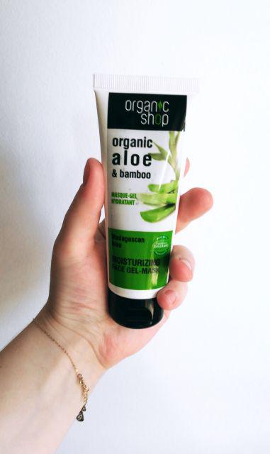 Organic Shop Maska do twarzy, Żelowa, Aloes i bambus