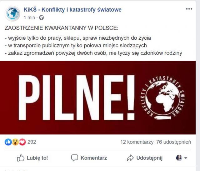Koronawirus - zbiór przemyśleń w świetle ostatnich wydarzeń