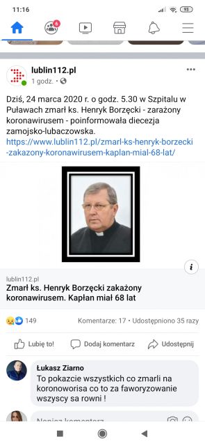 Koronawirus - zbiór przemyśleń w świetle ostatnich wydarzeń