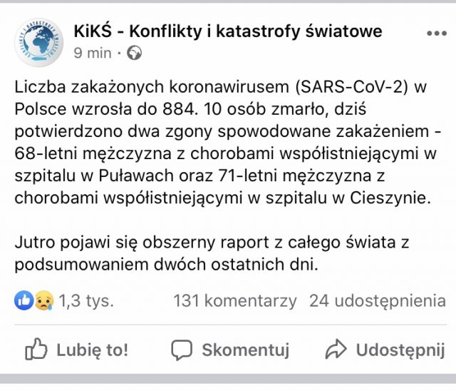 Koronawirus - zbiór przemyśleń w świetle ostatnich wydarzeń