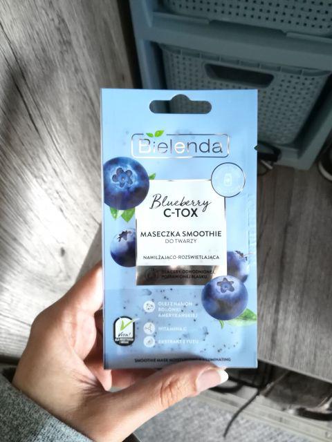 Bielenda Blueberry C-TOX, Maseczka do twarzy, Smoothie, Nawilżająco-rozświetlająca, Dla cery odwodnionej, pozbawionej blasku