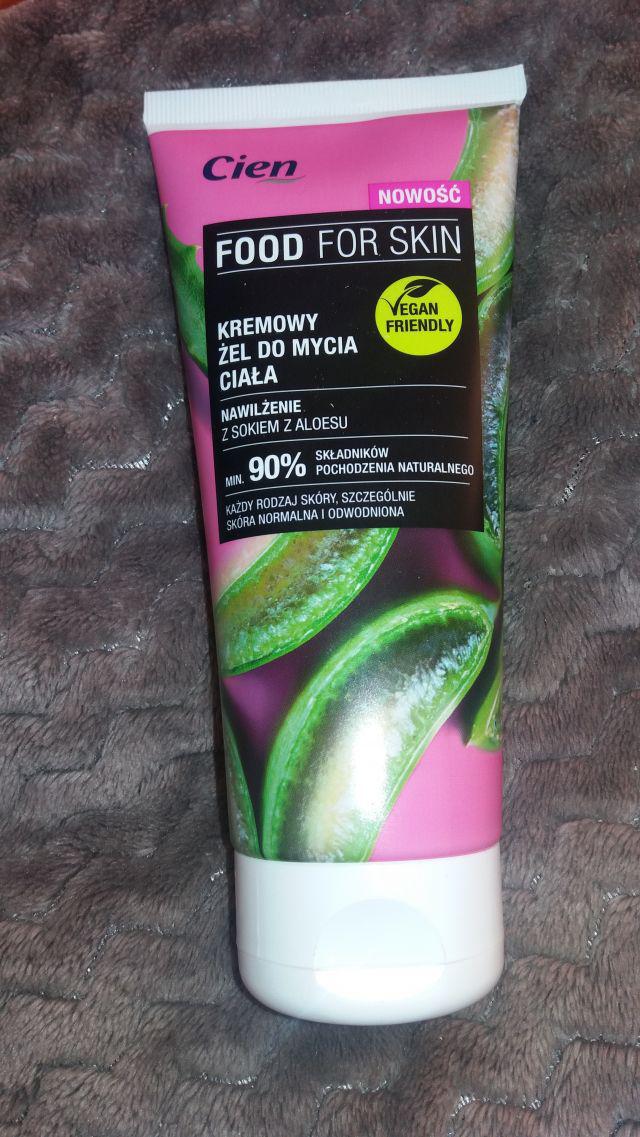 Cien Food For Skin, Żel do mycia ciała, Kremowy, Odżywienie z sokiem z aloesu