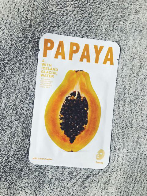 Papaya maseczka z woda lodowcowa