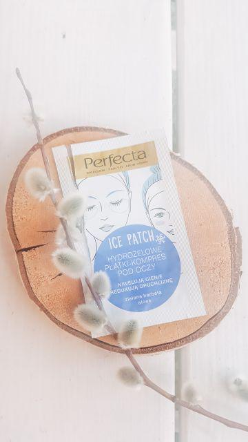 Perfecta Ice Patch, Hydrożelowe płatki kompres pod oczy przeciw cieniom i opuchliźnie, Zielona herbata i aloes