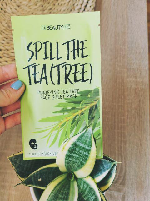 The Beauty Dept. Purifying Tea Tree Face Sheet Mask, Maska do twarzy, Oczyszczająca, Z ekstraktem z drzewa herbacianego