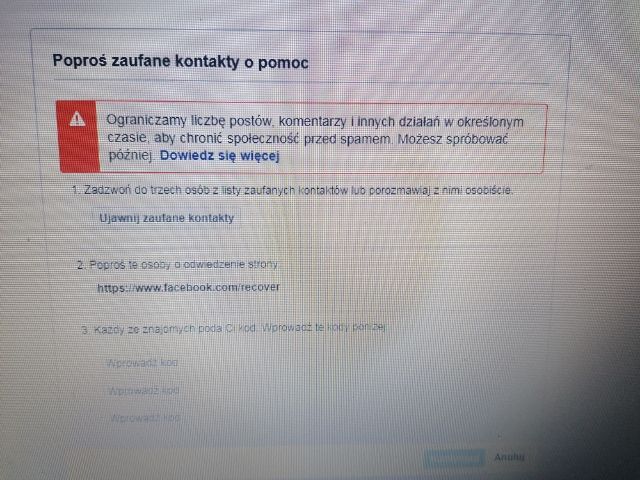 Zapomniałam hasla na fb 