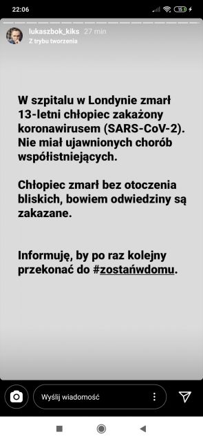 Koronawirus - zbiór przemyśleń w świetle ostatnich wydarzeń