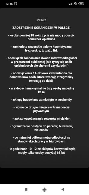 Koronawirus - zbiór przemyśleń w świetle ostatnich wydarzeń