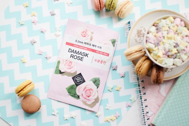 Etude House 0.2mm Therapy Air Mask, Maseczka do twarzy w płacie, Damask Rose