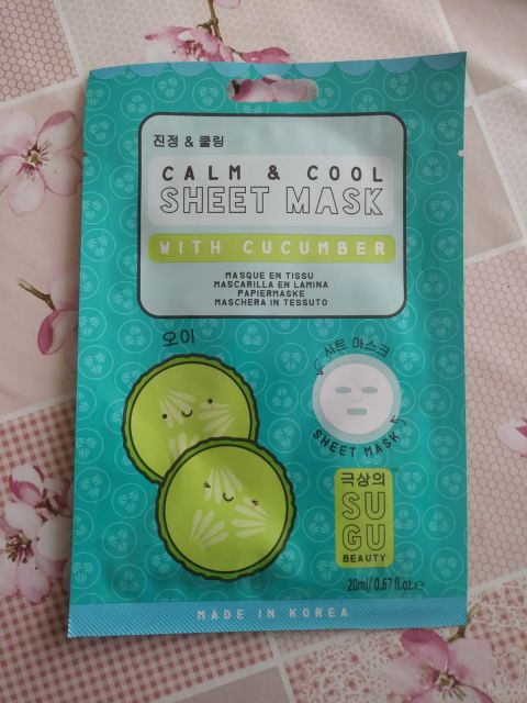 Sugu Maska do twarzy w płacie, Calm & Cool with Cucumber