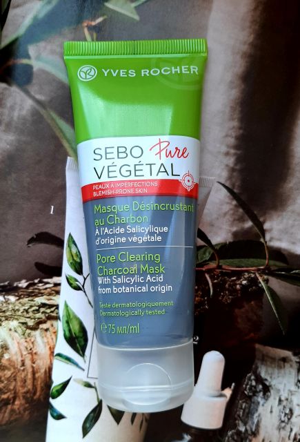 Yves Rocher Sebo Vegetal, Maseczka do twarzy, Głęboko oczyszczająca, Z aktywnym węglem 