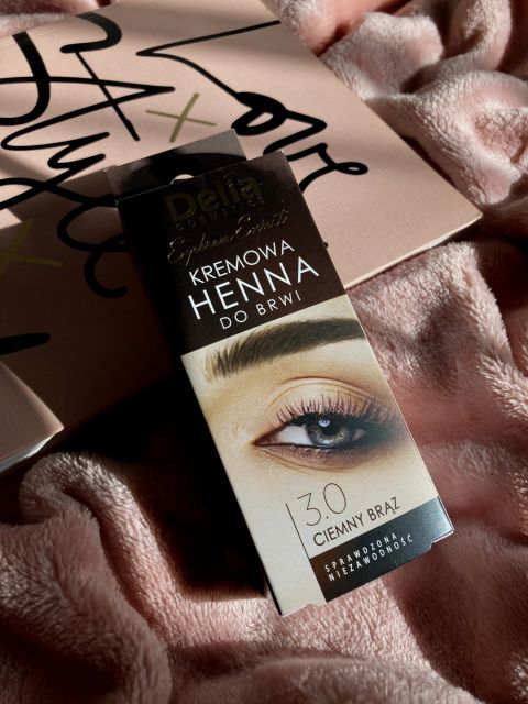 Delia Henna do brwi, Kremowa, nr 3.0 Ciemny brąz
