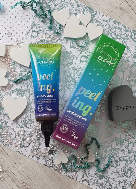 OnlyBio Hair Balance, Peeling do skóry głowy, Formuła z białą glinką, pestkami moreli i kwasem mlekowym 