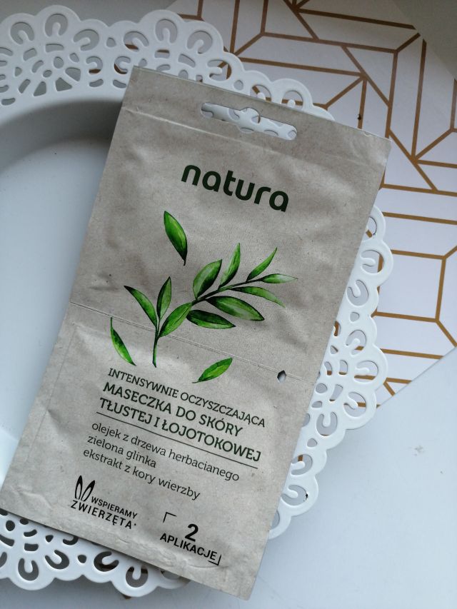 Natura Care Maseczka do twarzy, Oczyszczająca, Z olejkiem z drzewa herbacianego, zieloną glinką i ekstraktem z kory wierzby