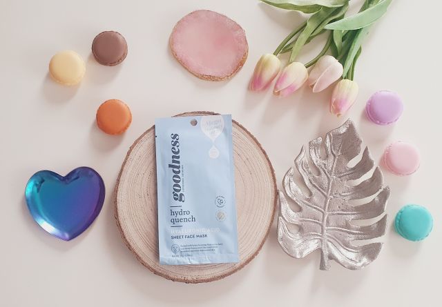 Goodness Superfood Skincare, Hydro Quench, Hyaluronic Acid Sheet Face Mask, Maseczka nawilżająca