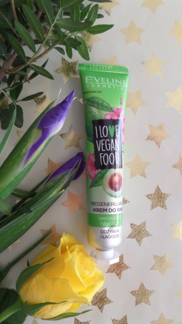 Eveline I Love Vegan Food, Krem do rąk, Regenerujący, Regeneruje i łagodzi, Awokado i hibiskus