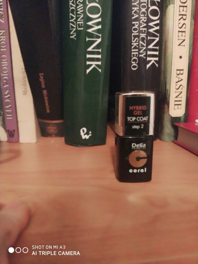 Delia Delia, Coral, Hybrid Gel Top Coat Step 2  