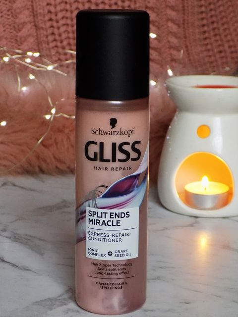 Schwarzkopf Gliss Split Ends Miracle, Odżywka do włosów, W sprayu, Ekspresowa, Kompleks jonowy i olej z pestek winogron 