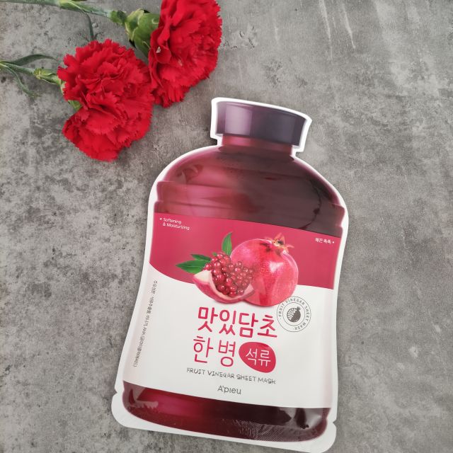 A'pieu Fruit Vinegar, Maska do twarzy w płacie, Pomegranate