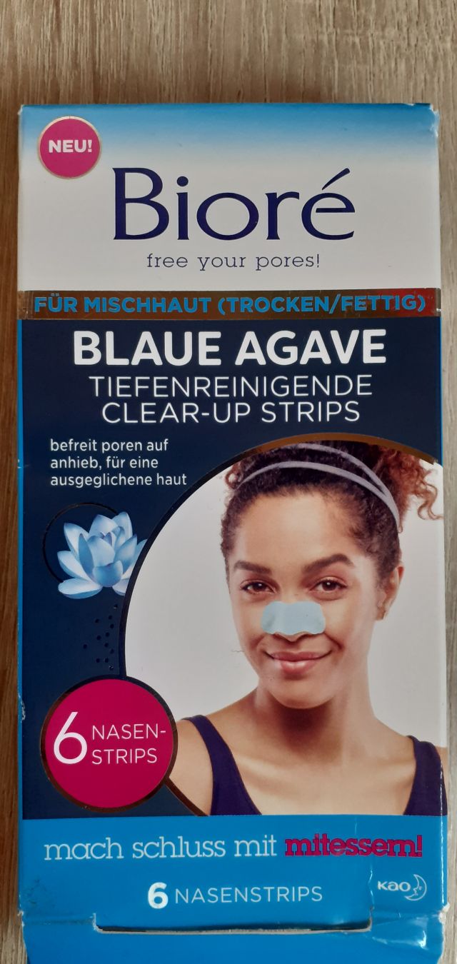 Biore Plasterki oczyszczające nos, Blaue Agave