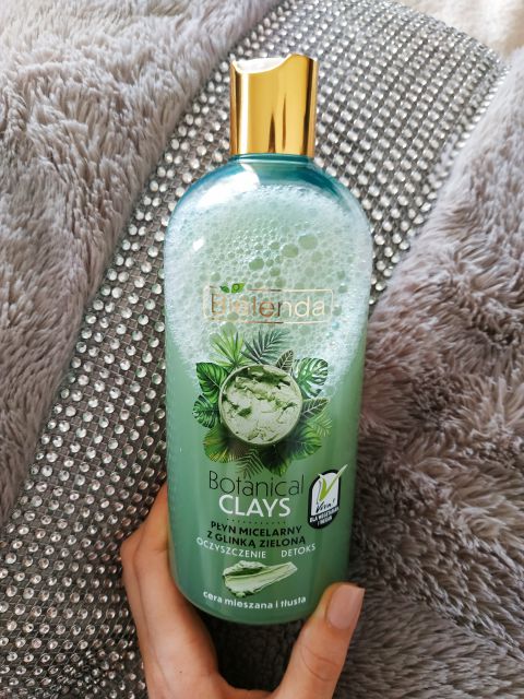 Bielenda Botanical Clays, Płyn micelarny do twarzy, Wegański, Z glinką zieloną 