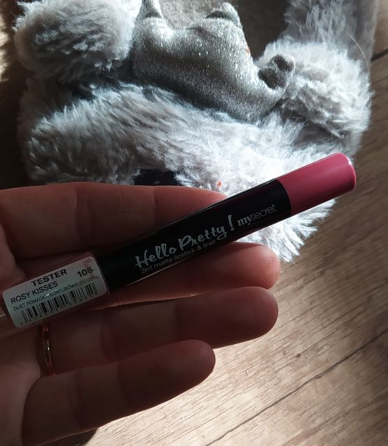 My Secret - hello Pretty, duet pomadki i konturówki do ust, 105 rosy kisses, 2in1 