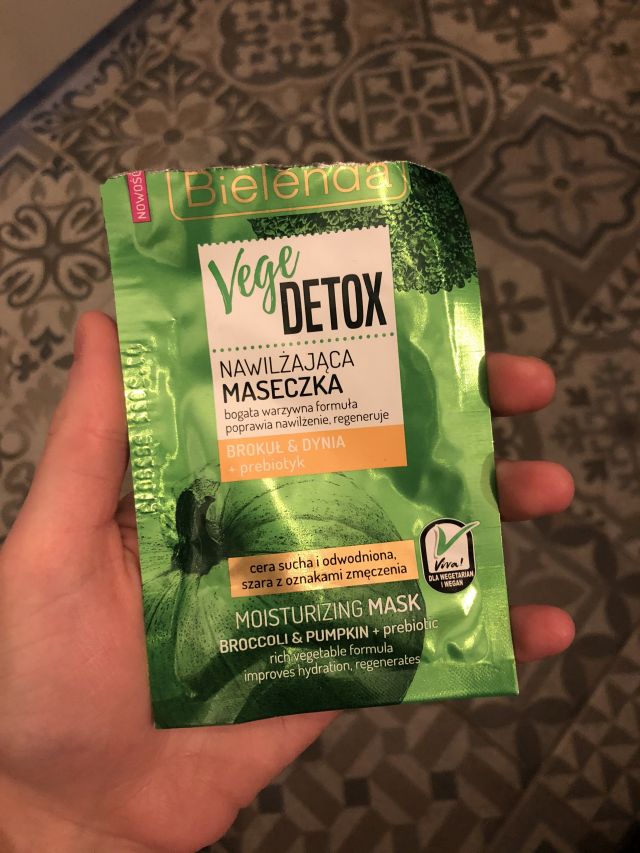 Bielenda Vege Detox, Maseczka do twarzy, Nawilżająca, Brokuł & dynia
