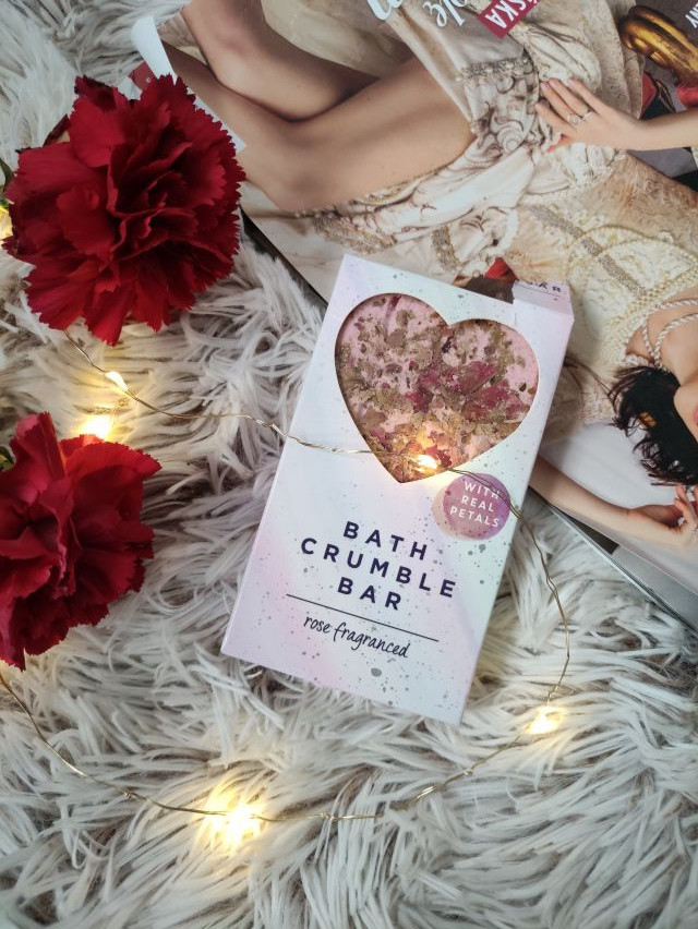dealz Czekoladka do kąpieli, Bath Crumble Bar, Musująca, Róża