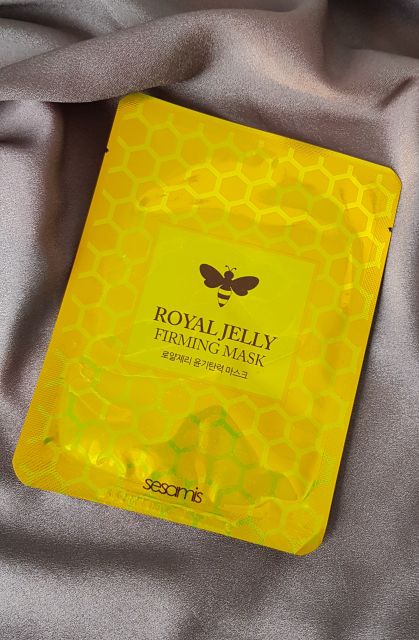 Sesamis Maseczka do twarzy w płacie, Regenerująca, Z mleczkiem pszczelim