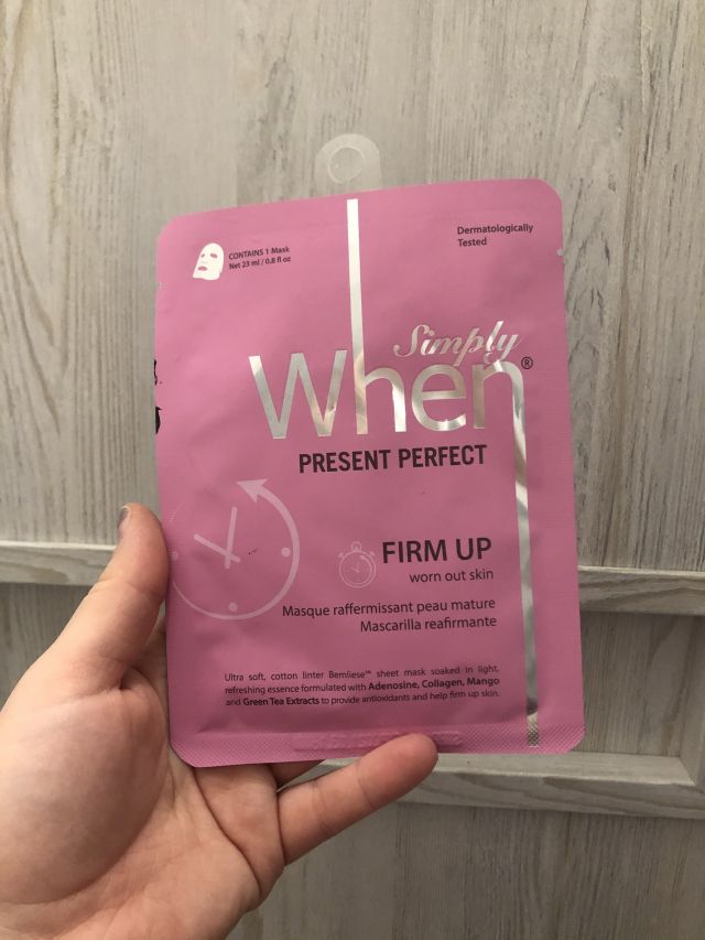 When Maseczka do twarzy w płacie, Present perfect