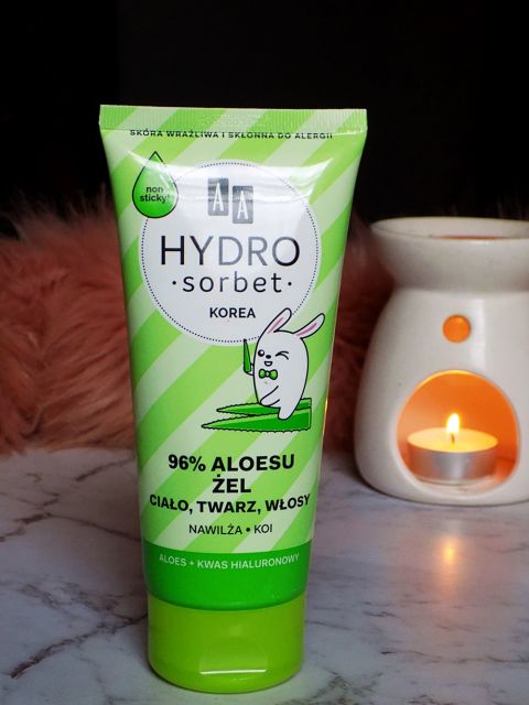 AA Hydro Sorbet, Żel ciało, twarz i włosy, Aloesowy, 96%, Nawilża i koi