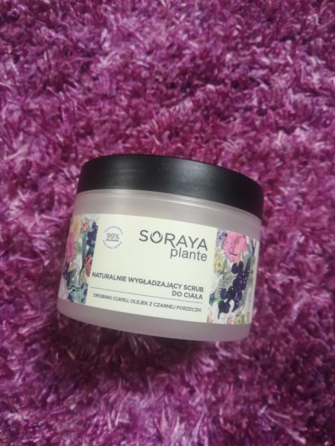 Soraya Plante, Scrub do ciała, Naturalnie wygładzający, Drobinki cukru, olejek z czarnej porzeczki