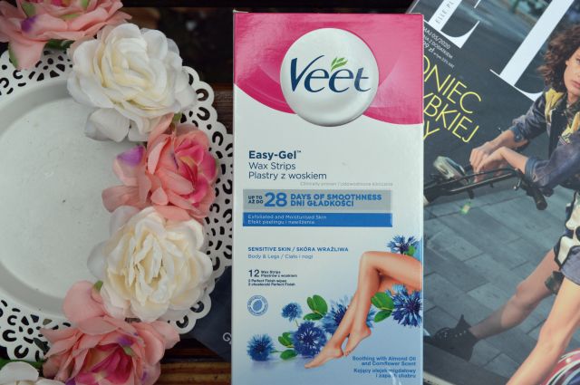Veet Plastry z woskiem do depilacji ciała, Skóra wrażliwa 