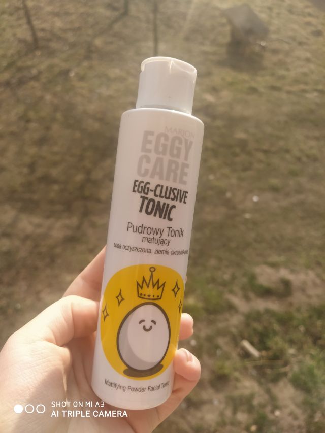 Marion Eggy Care, Pudrowy tonik matujący, Soda oczyszczona i ziemia okrzemkowa