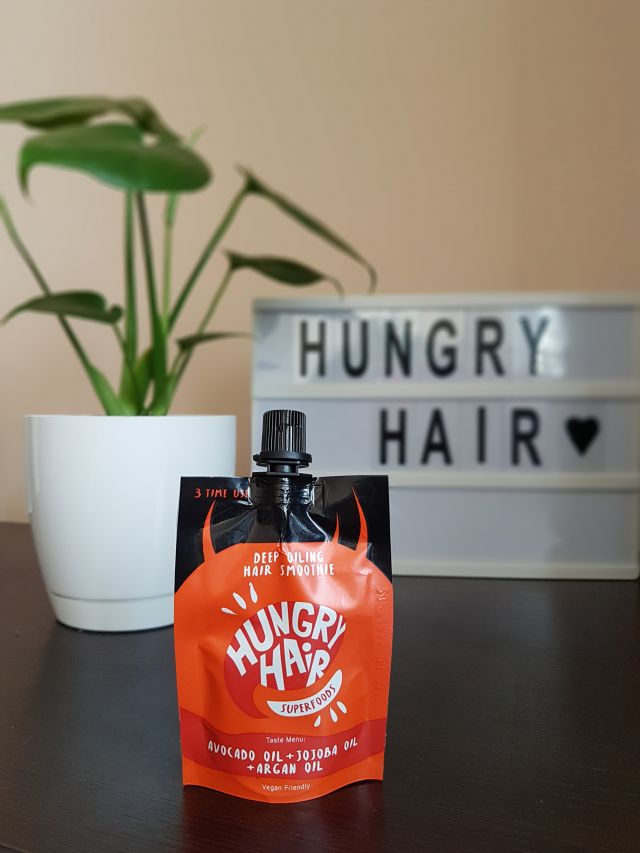 Hungry Hair Superfoods, Maska do włosów, Smoothie, Olejek awokado, jojoba i arganowy