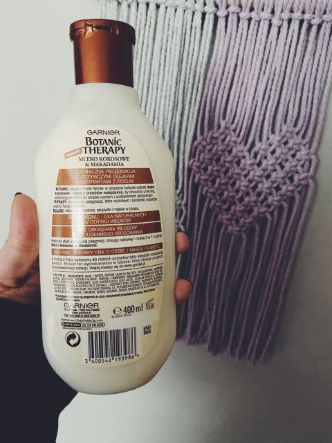 Szampon do włosów Garnier Botanic Therapy mleko kokosowe makadamia 