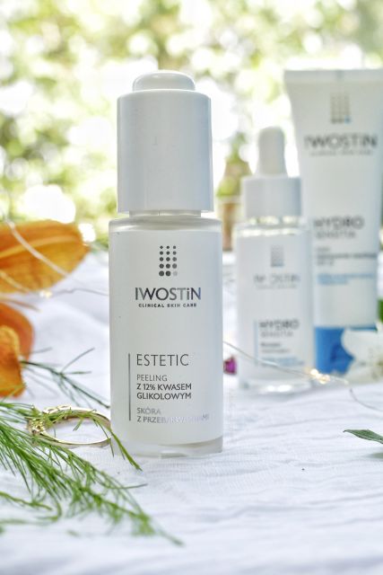 Iwostin Estetic, Peeling z 12% kwasem glikolowym, Skóra z przebarwieniami, Rozjaśnianie, Złuszczanie
