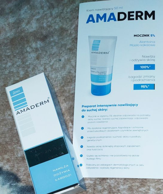 Amara Amaderm, Krem nawilżający, Urea 5%, Nawilża, odżywia i łagodzi