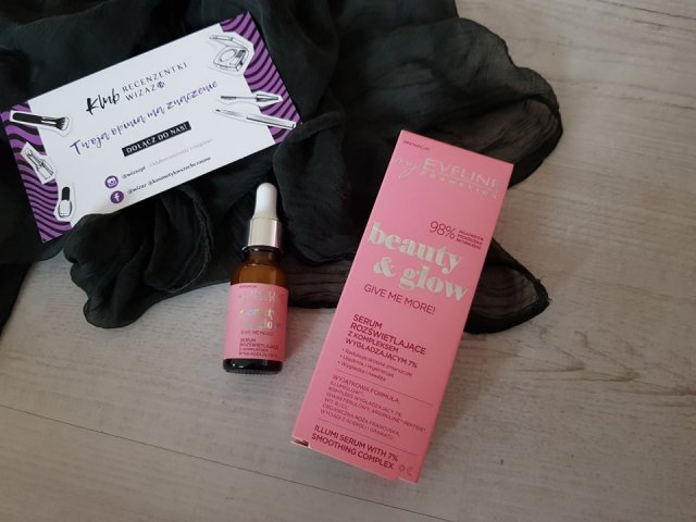 Eveline Beauty&Glow, Serum do twarzy, Rozświetlające, Z kompleksem wygładzającym 7%, Give Me More!