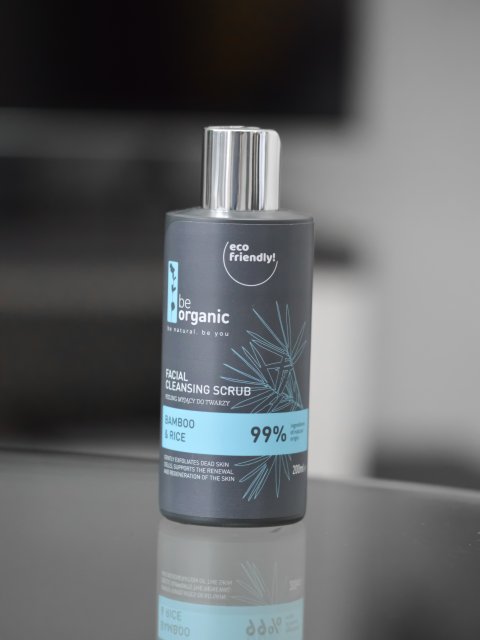 Be Organic Peeling myjący do twarzy, Ryż i bambus