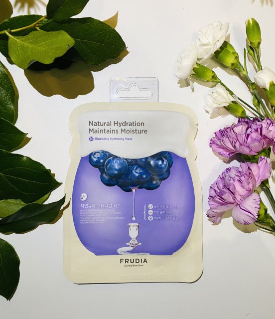 Frudia Maska do twarzy w płacie, Blueberry Hydrating Mask