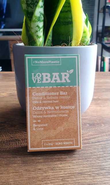 LoveBar Odżywka do włosów, W kostce, Detox & Normalizacja, Włosy normalne i tłuste, Bergamot & Lime
