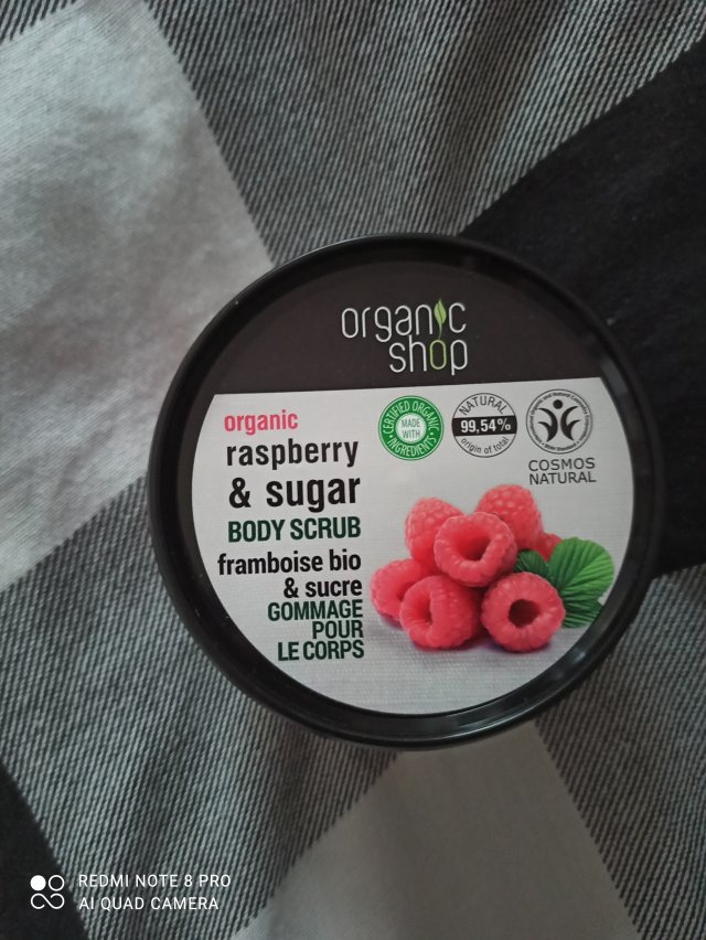 Organic Shop Scrub do ciała, Malina i cukier