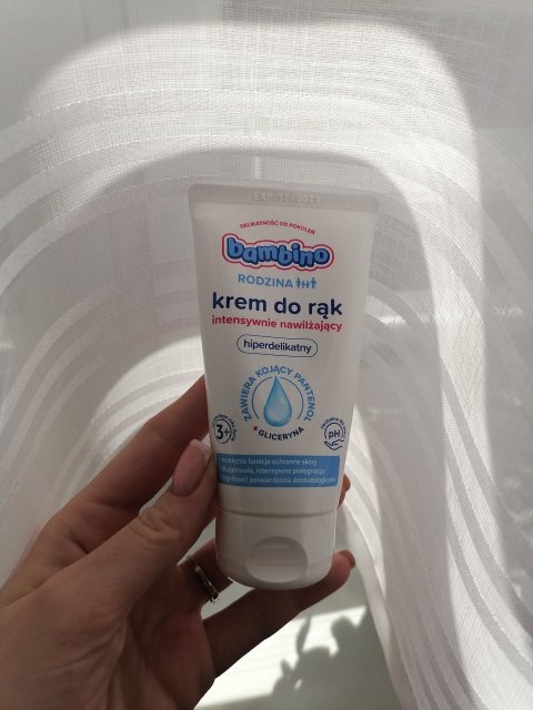 Bambino Rodzina, Krem do rąk, Intensywnie nawilżający, Hiperdelikatny