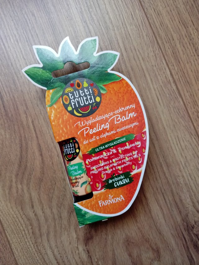 Farmona Tutti Frutti, Peeling Balm do ust, Wygładzająco-ochronny, Pomarańcza i truskawka