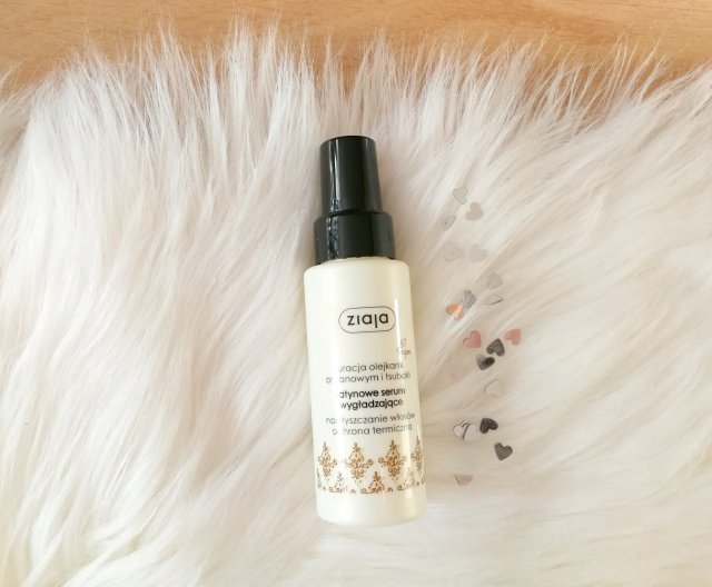 Ziaja Satynowe serum, Wygładzające, Kuracja olejkami arganowym i tsubaki, Nabłyszczanie włosów, Ochrona termiczna