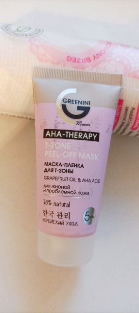 Greenini Eco Cosmetic, Maska do twarzy, Peel off, AHA Therapy 