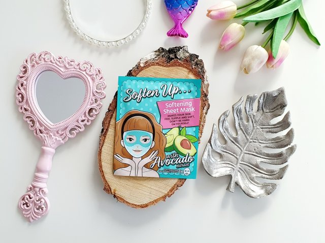 Mascot Europe Maska do twarzy w płacie, Soften Up… Softening Sheet Mask, Z wyciągiem z awokado i kolagenem